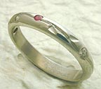 carved vine platinum ring