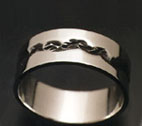 cliff carving wedding band