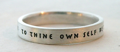 to thine own self be true ring